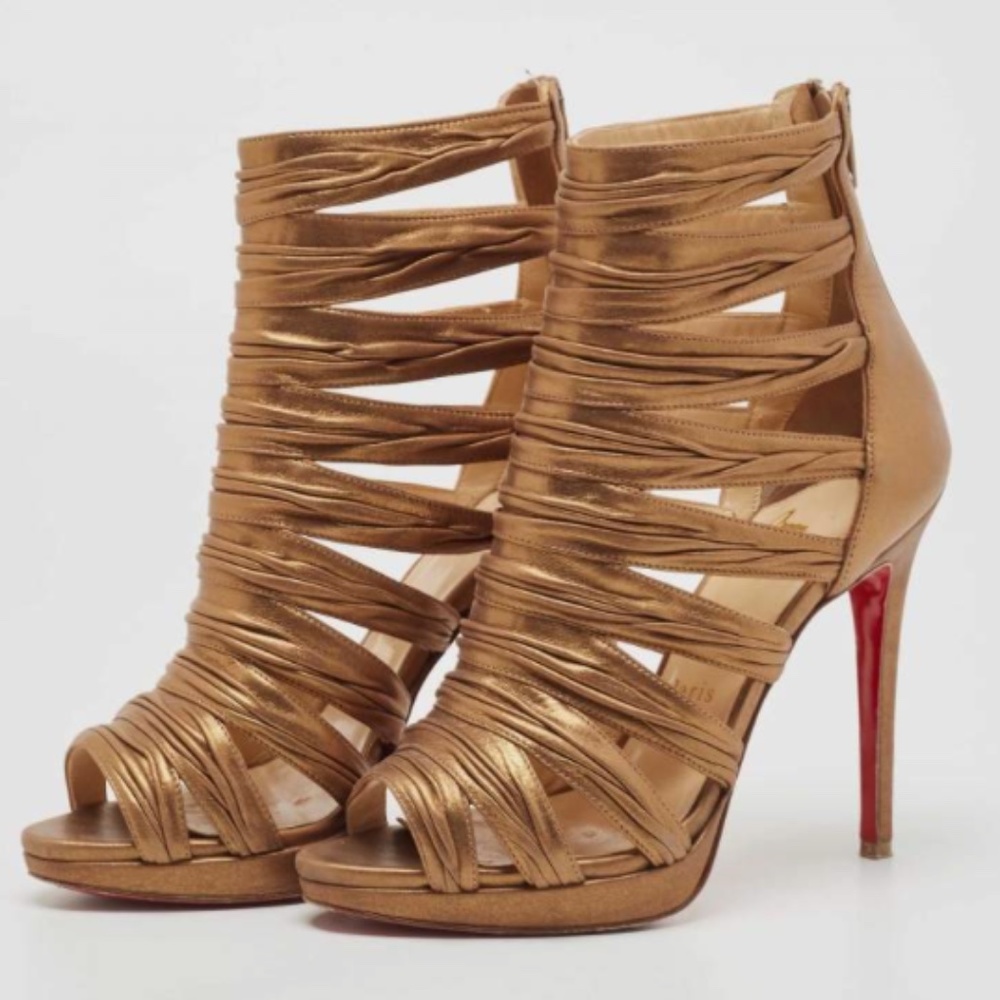 Christian Louboutin Tinazata Caged Heels Booties - Picture 3 of 16
